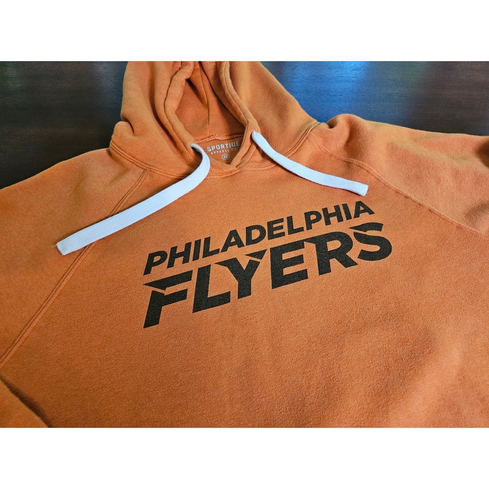 Sportiqe Philadelphia Flyers Hoodie Men 3X Orange NHL Pullover Raglan Sweatshirt
